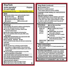 Leader 8hr Muscle Ache & Pain Caplets, 650mg, 100ct 096295132151A589