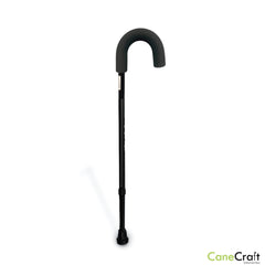 CaneCraft Round Handle (Standard) Aluminium Cane Black