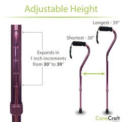 CaneCraft Offset Handle Cane Red