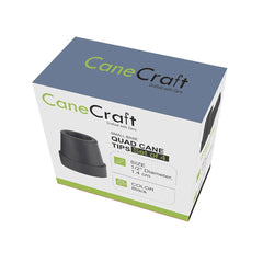 CaneCraft Quad Cane Tips (Set of 4) Black