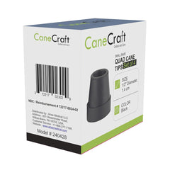 CaneCraft Quad Cane Tips (Set of 4) Black