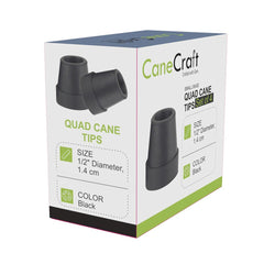 CaneCraft Quad Cane Tips (Set of 4) Black