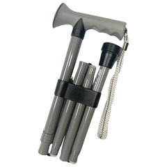 CaneCraft Folding Cane with TPR Handle, Pearl Grey