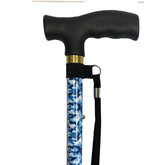 CaneCraft Folding Cane with Plastic Handle, Blue Camo