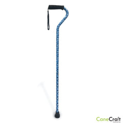 CaneCraft Offset Cane with Foam Handle, Blue Camo