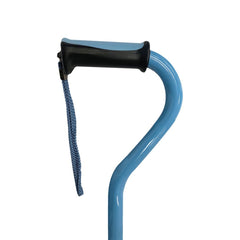 CaneCraft Offset Cane with TPR Handle, Aqua Blue