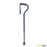 CaneCraft Offset Cane with TPR Handle, Dark Blue