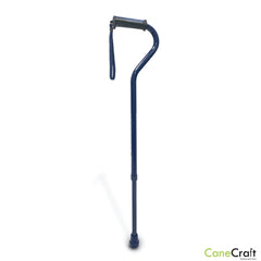 CaneCraft Offset Cane with TPR Handle, Dark Blue