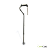 CaneCraft Offset Cane with TPR Handle, Pearl Grey