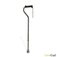 CaneCraft Offset Cane with TPR Handle, Pearl Grey