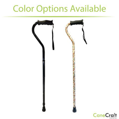 CaneCraft Offset Cane with Silicon Handle, Black