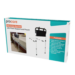 Procare Adjustable Bed Rail With Floor Support & Pouch