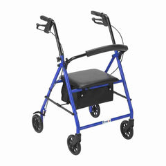 BREEZE STEEL ROLLATOR WITH 6" WHEELS, BLUE