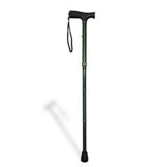 CaneCraft Folding Cane with Non-Slip Plastic Handle, Green