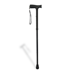 CaneCraft Folding Cane with Non-Slip Plastic Handle, Black