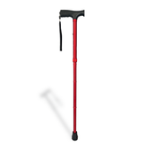 CaneCraft Folding Cane with Non-Slip Plastic Handle, Red