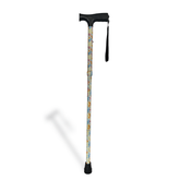 CaneCraft Folding Cane with Non-Slip Plastic Handle, Yellow Floral