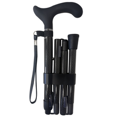 Folding Carbon Fiber Cane - Black