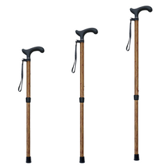 Adjustable Carbon Fiber Cane - Wood Finish Oak