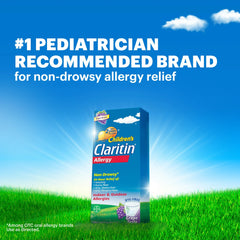 Claritin Non-Drowsy Allergy Medicine for Kids, Loratadine Antihistamine Grape Syrup, 4 fl oz
