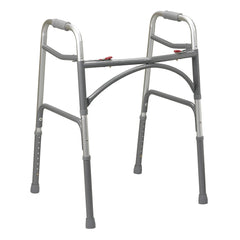 Drive Medical Bariatric Aluminum Folding Walker- Two Button