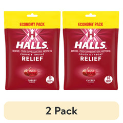 HALLS Relief Cherry Cough Drops, Economy Pack, 80 Drops