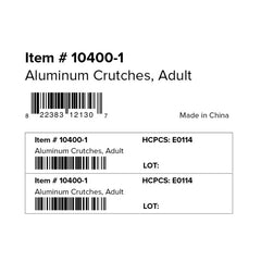 Drive Medical Aluminum Crutches with Accessories