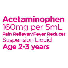 Parent's Choice Infants' Pain and Fever Acetaminophen, 160 mg, Grape, 2 fl oz