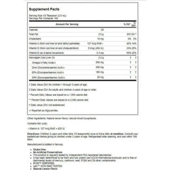 Carlson Kid's Norwegian Cod Liver Oil + Vitamin A & D3 Liquid, 550 mg Omega-3, Lemon, 8.4 Fl Oz.