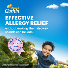 Claritin Non-Drowsy Allergy Medicine for Kids, Loratadine Antihistamine Grape Syrup, 4 fl oz