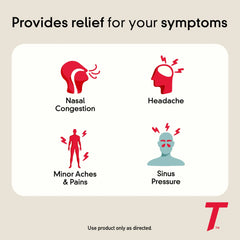 Tylenol Sinus Severe Non-Drowsy Day Cold & Flu Relief Caplets, Pain Reliever & Fever Reducer Medicine, 24 Ct