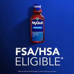 Vicks NyQuil Nighttime Cold, Cough & Flu Liquid Medicine, Over-the-Counter Medicine, Cherry, 2x12 Oz