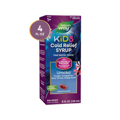 Nature's Way Kids Cold Relief Syrup, Umcka, Multi-Symptom Cold Relief, Cherry Flavored, 4 fl oz