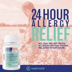 Welmate Allergy Relief | Cetirizine HCl 10 mg | 24 Hour