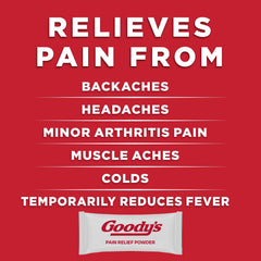 Goody's Back and Body Pain Relief Powder, Body Aches & Pains Relief, 24 Powder Sticks