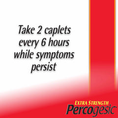 Percogesic Extra Strength Pain Relief, Aspirin Free Fast Acting Relief, Acetaminophen and Diphenhydramine, 40 Tablets