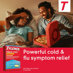 Tylenol Cold + Flu Severe Caplets for Multi-Symptom & Pain Relief, 24 Ct.