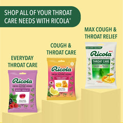 Ricola Sugar Free Lemon Mint Throat Drops, Refreshing Throat Relief, 45 Count