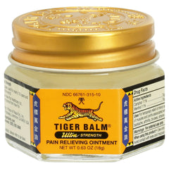 Tiger Balm Ultra Strength Pain Relief Ointment, 0.63 oz Jar, Relieves Backaches, Sore Muscles, Strains