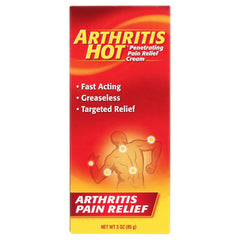 Arthritis Hot Creme Deep Penetrating Pain Relief Creme 3 ounce Flex Package