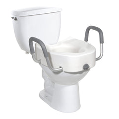 Drive Medical Premium Plastic, Raised, Elongated Toilet Seat with Lock