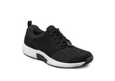 OrthoFeet Francis No-Tie Black Women's Sneakers