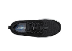 OrthoFeet Francis No-Tie Black Women's Sneakers