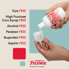 Children's Tylenol Pain + Fever Medicine, Dye-Free, Cherry