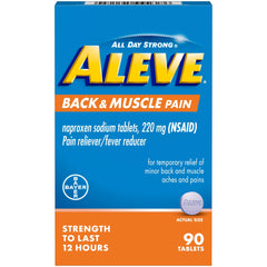 Aleve Back & Muscle Pain Reliever Naproxen Sodium Tablets, 90 Count