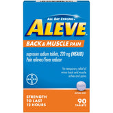Aleve Back & Muscle Pain Reliever Naproxen Sodium Tablets, 90 Count