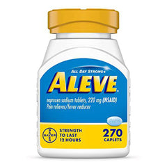 Aleve Caplets Naproxen Sodium Pain Reliever, 270 Count