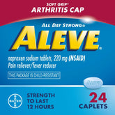 Aleve Caplets Easy Open Arthritis Cap Naproxen Sodium Pain Reliever