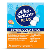 Alka-Seltzer Plus Powerfast Fizz Severe Cold & Flu Medicine, Citrus Effervescent Tablets, 24 Count