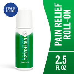 Biofreeze Pain Relief Roll-On, Back Knee Muscle Joint Arthritis Pain Relievers, Menthol, 2.5 oz
